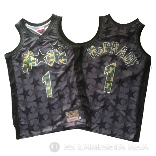 Camiseta Tracy McGrady #1 Orlando Magic Retro Negro - Haga un click en la imagen para cerrar